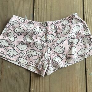 Hello Kitty Pink Patterned Pajama Shorts